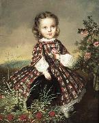 Joseph Nitschner Little girl oil painting reproduction